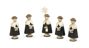 Carolers, 5 figurines, small,