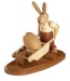 Easter bunny, male, with wheelbarrow